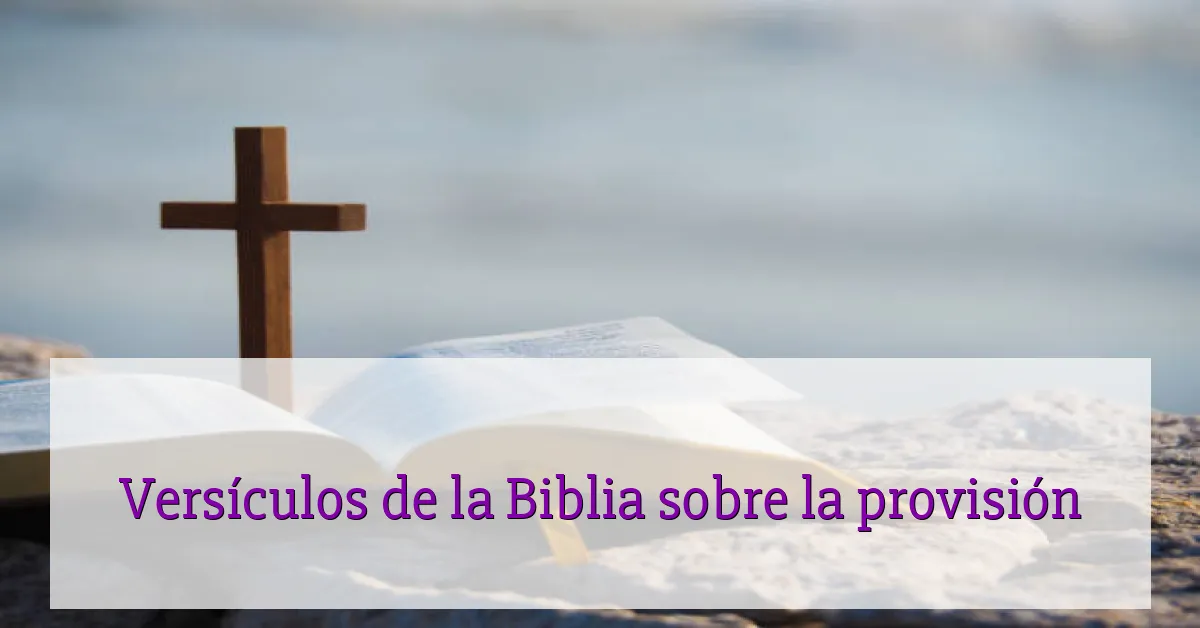 Versículos de la Biblia sobre la provisión