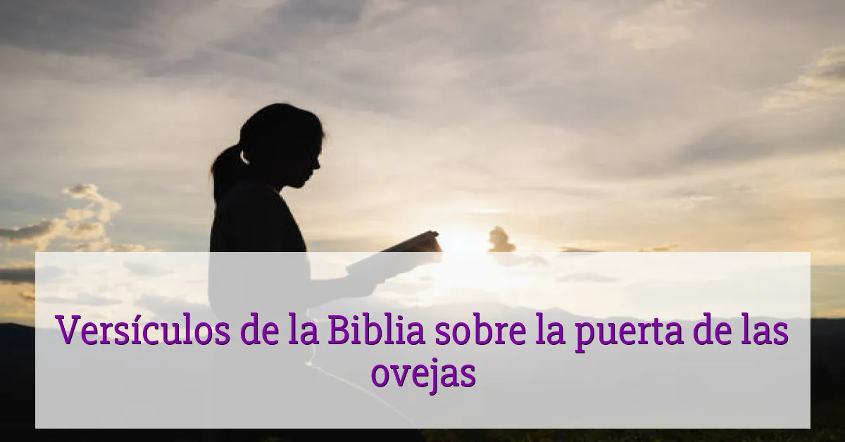 Versículos de la Biblia sobre la puerta de las ovejas
