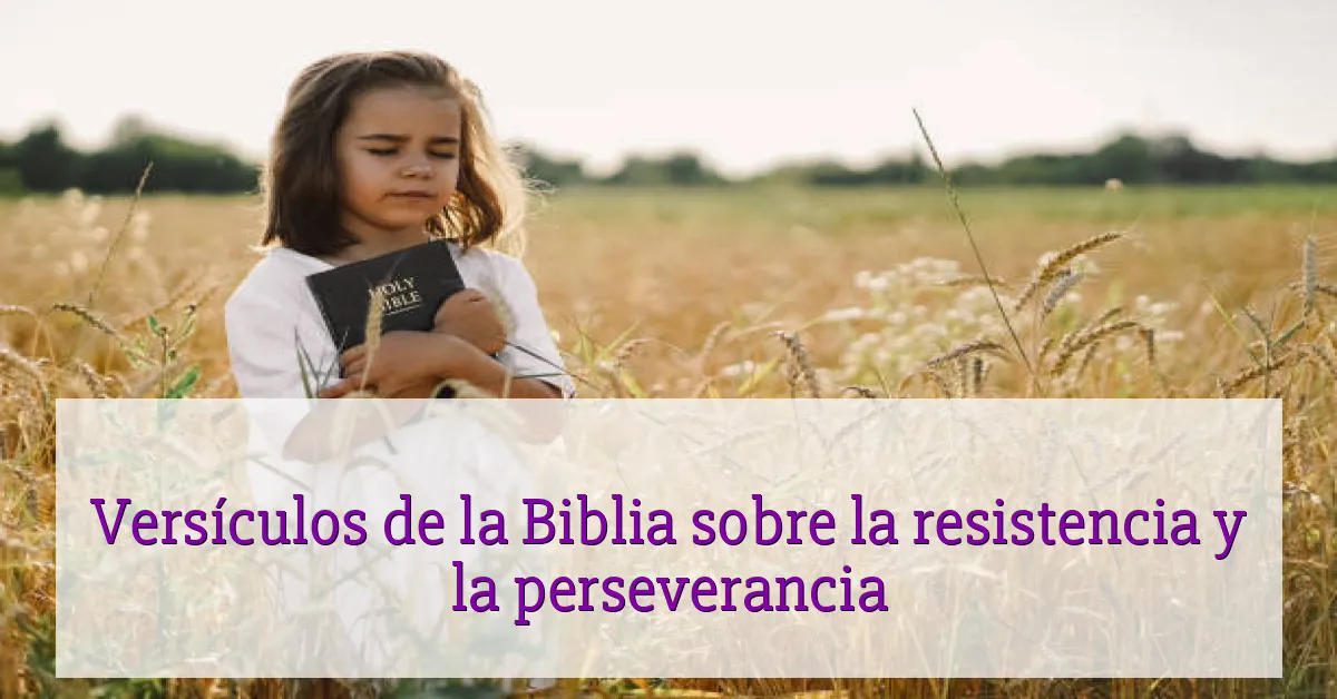 Versículos de la Biblia sobre la resistencia y la perseverancia