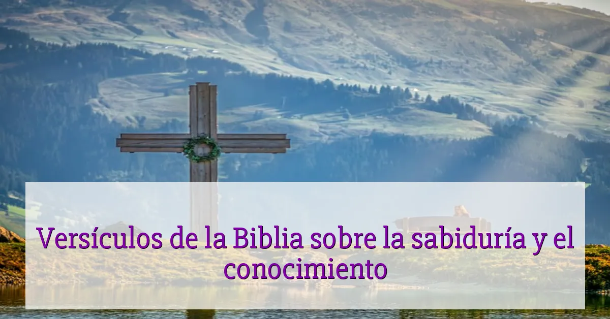 Versículos de la Biblia sobre la sabiduría y el conocimiento