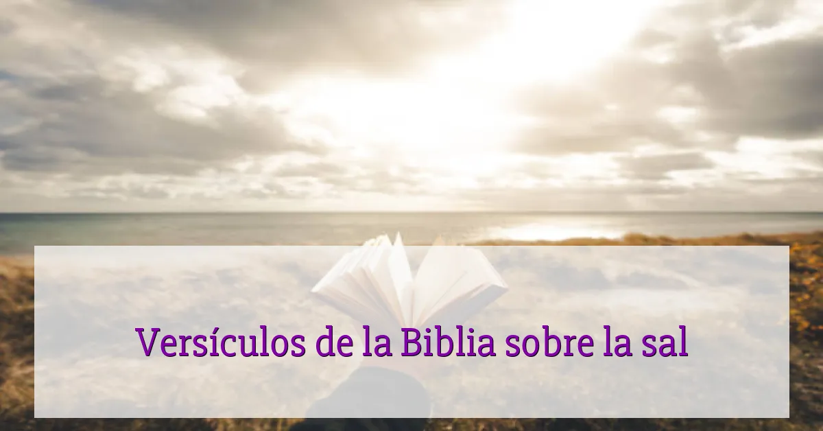 Versículos de la Biblia sobre la sal