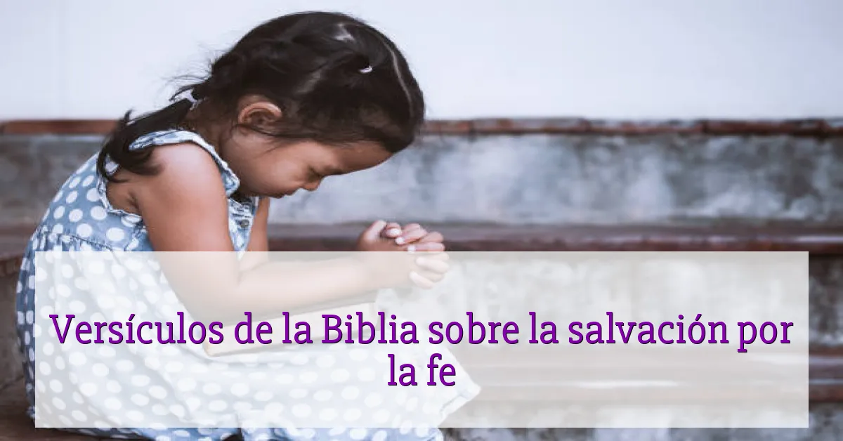 Versículos de la Biblia sobre la salvación por la fe