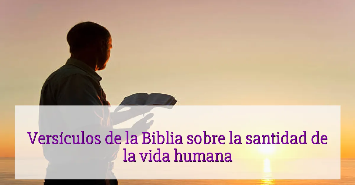 Versículos de la Biblia sobre la santidad de la vida humana