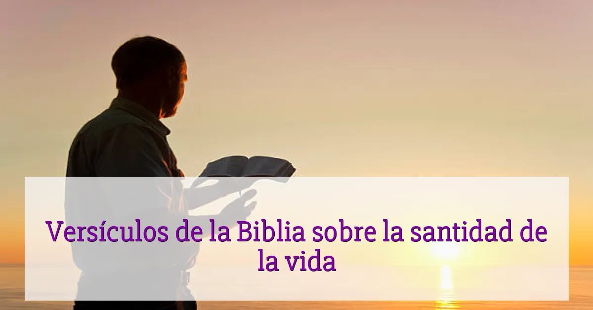 Versículos de la Biblia sobre la santidad de la vida