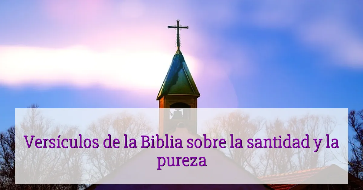 Versículos de la Biblia sobre la santidad y la pureza