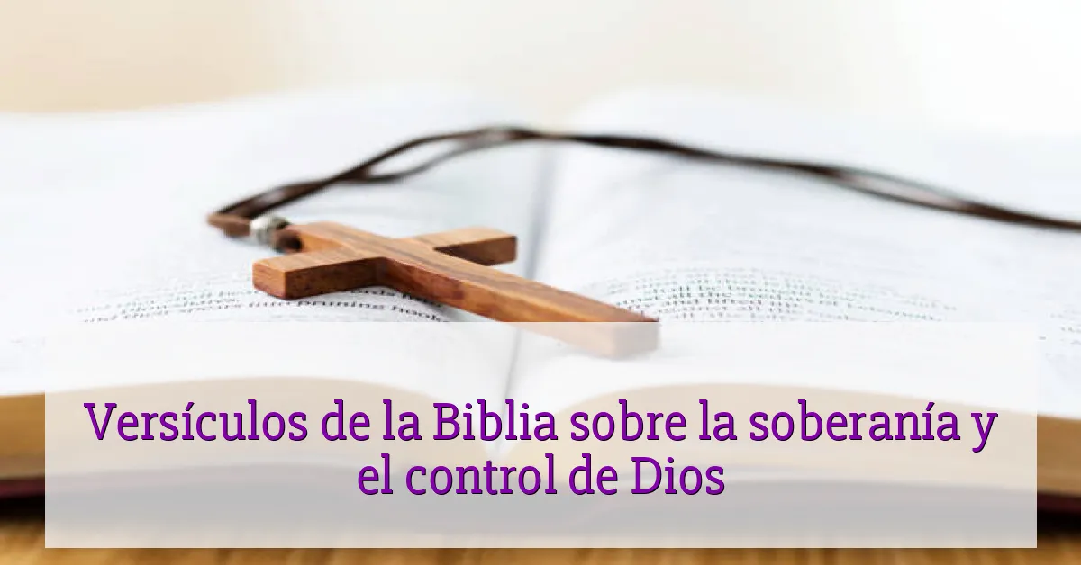Versículos de la Biblia sobre la soberanía y el control de Dios