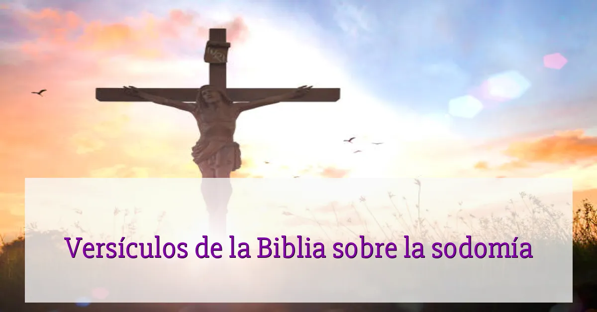 Versículos de la Biblia sobre la sodomía