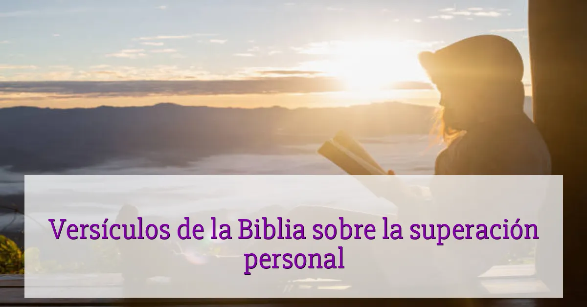 Versículos de la Biblia sobre la superación personal