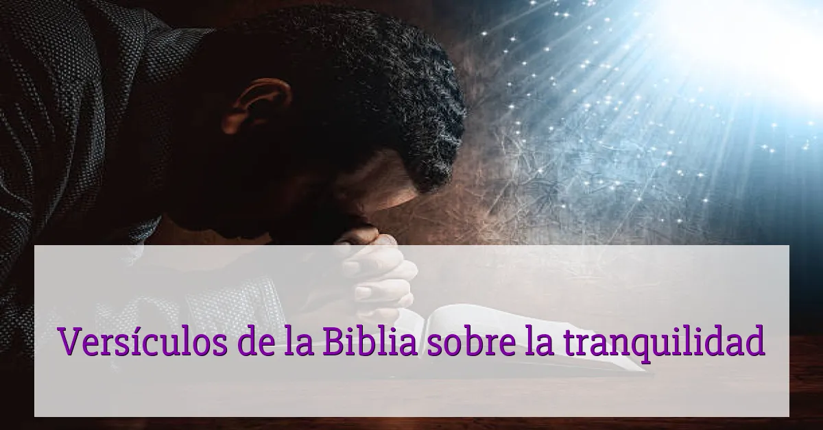 Versículos de la Biblia sobre la tranquilidad