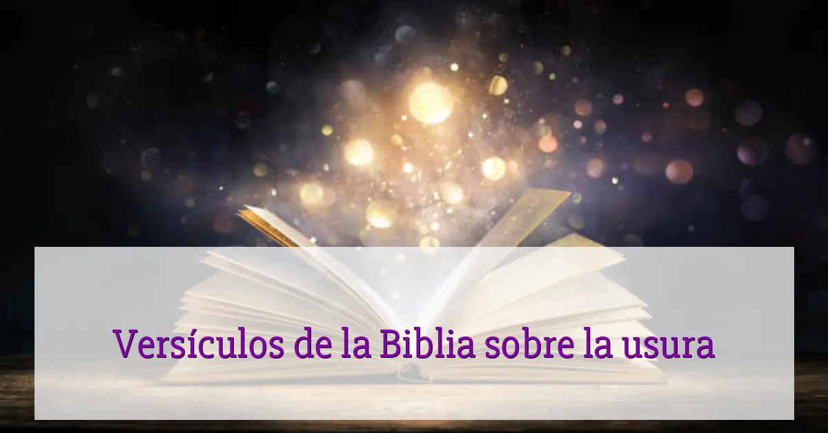 Versículos de la Biblia sobre la usura