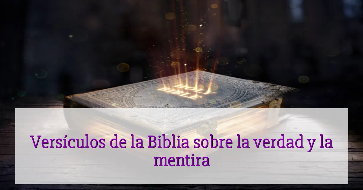 Versículos de la Biblia sobre la verdad y la mentira