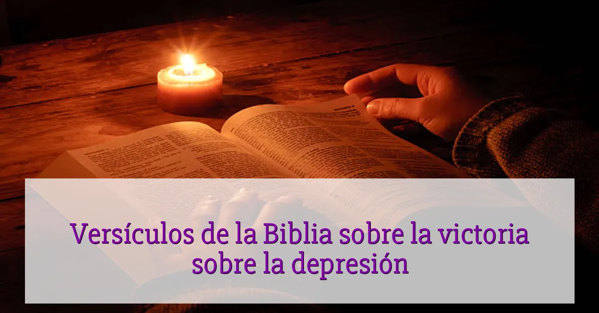 Versículos de la Biblia sobre la victoria sobre la depresión