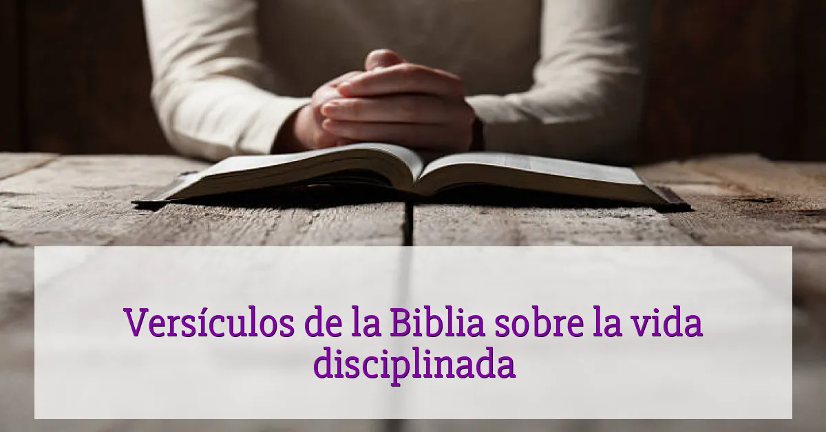 Versículos de la Biblia sobre la vida disciplinada