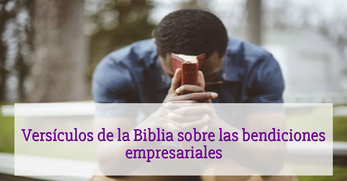 Versículos de la Biblia sobre las bendiciones empresariales