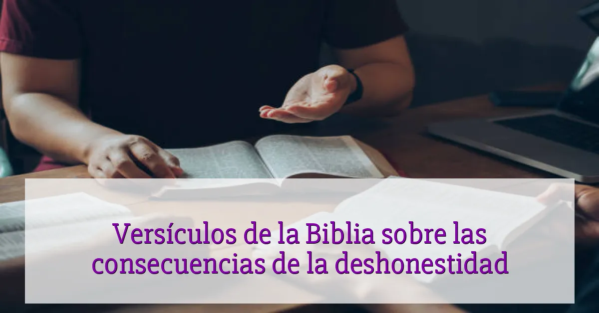 Versículos de la Biblia sobre las consecuencias de la deshonestidad