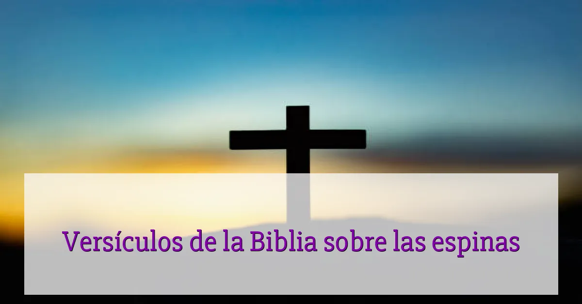 Versículos de la Biblia sobre las espinas