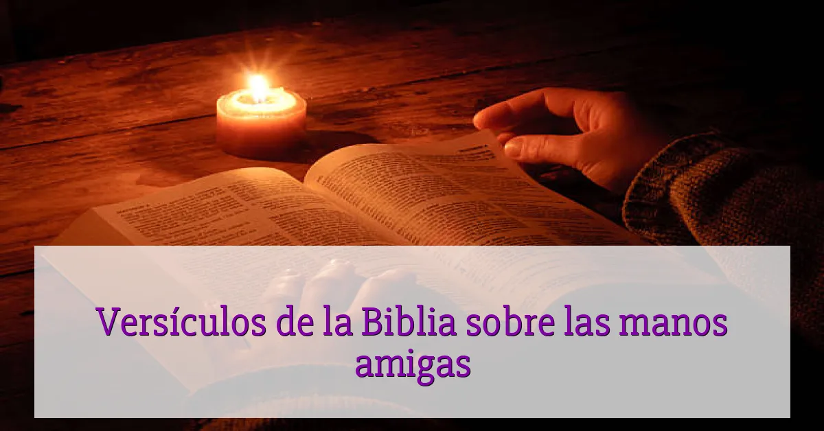 Versículos de la Biblia sobre las manos amigas
