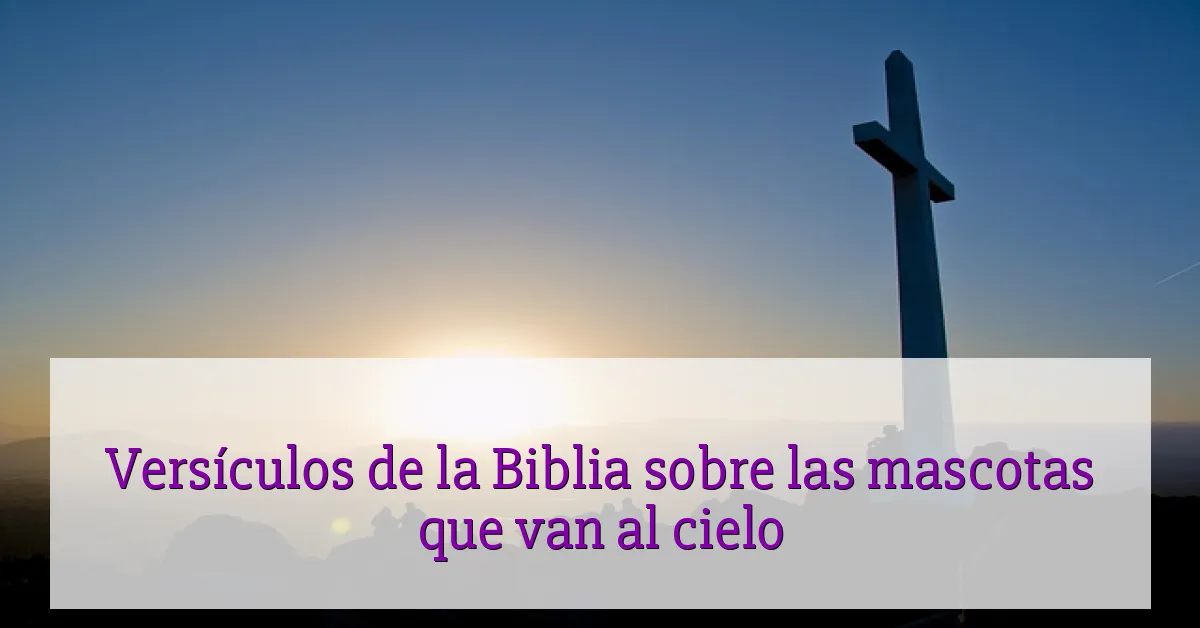 Versículos de la Biblia sobre las mascotas que van al cielo