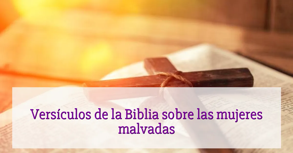 Versículos de la Biblia sobre las mujeres malvadas