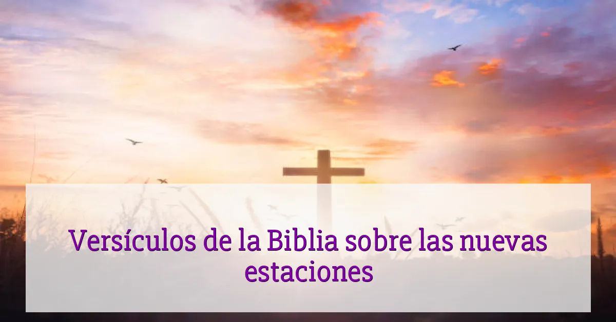 Versículos de la Biblia sobre las nuevas estaciones