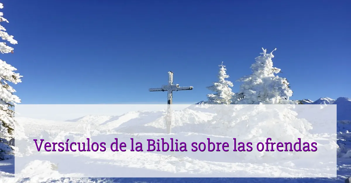 Versículos de la Biblia sobre las ofrendas