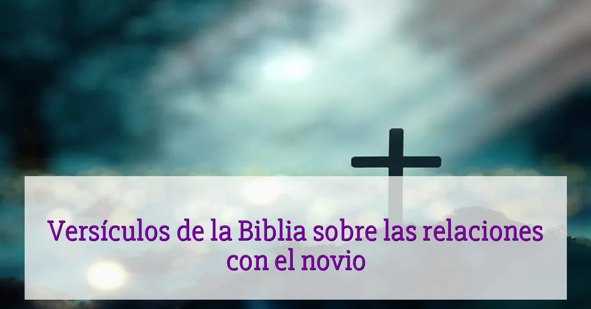 Versículos de la Biblia sobre las relaciones con el novio