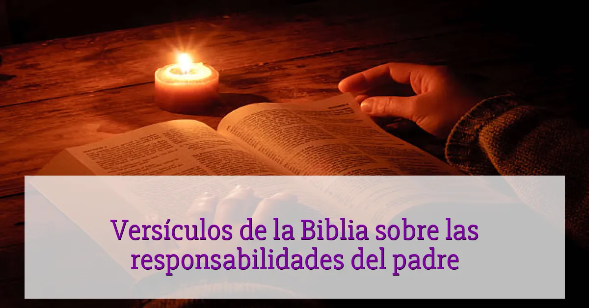 Versículos de la Biblia sobre las responsabilidades del padre