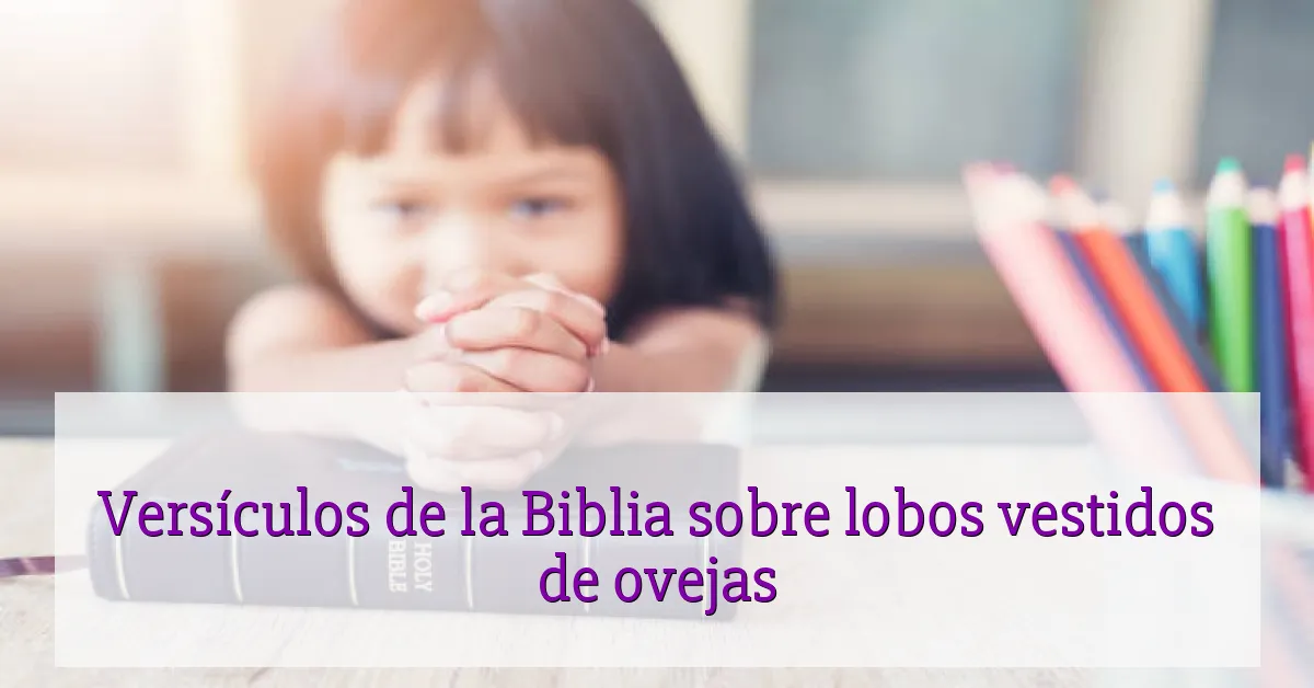 Versículos de la Biblia sobre lobos vestidos de ovejas