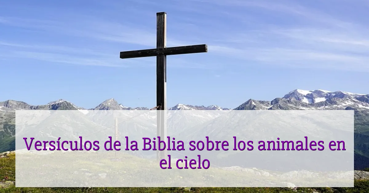 Versículos de la Biblia sobre los animales en el cielo