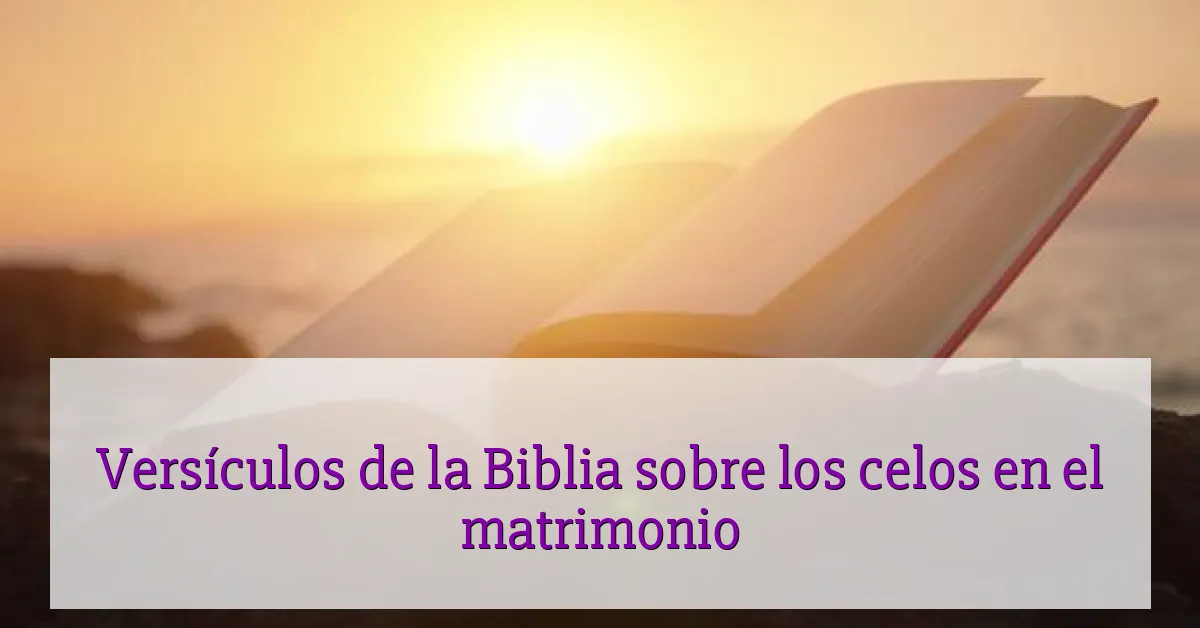 Versículos de la Biblia sobre los celos en el matrimonio