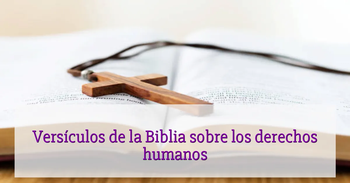 Versículos de la Biblia sobre los derechos humanos