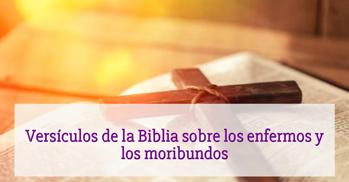 Versículos de la Biblia sobre los enfermos y los moribundos