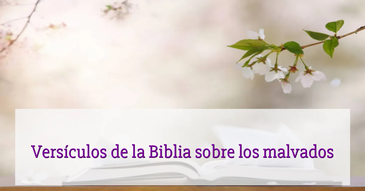 Versículos de la Biblia sobre los malvados