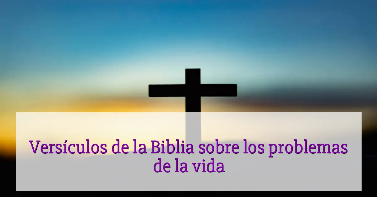 Versículos de la Biblia sobre los problemas de la vida