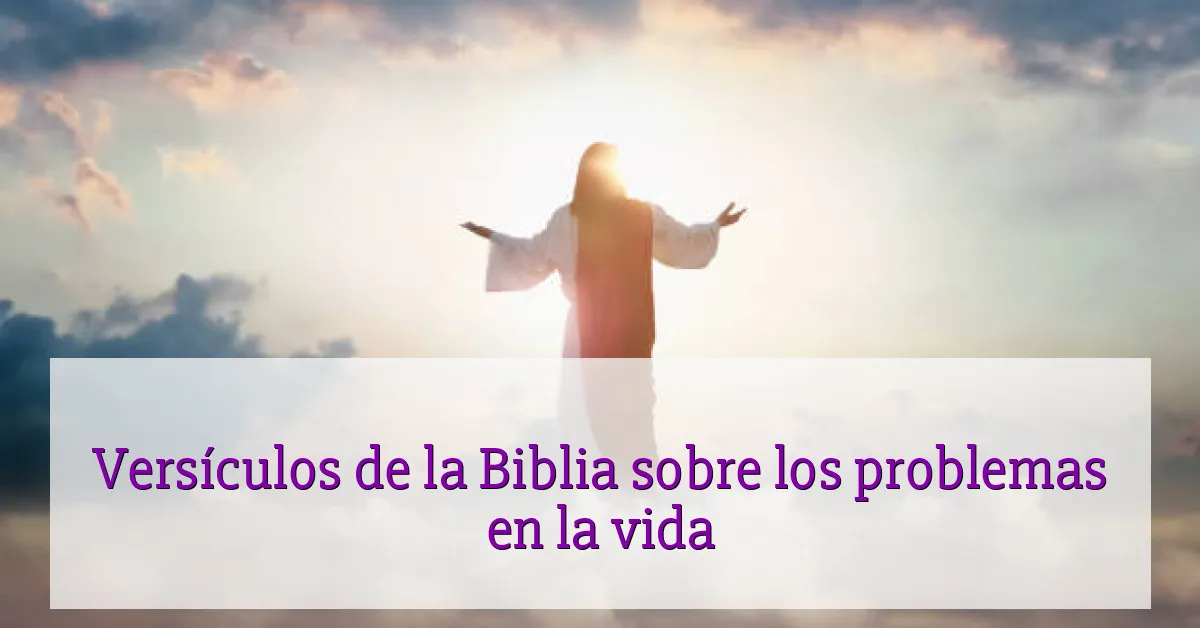 Versículos de la Biblia sobre los problemas en la vida