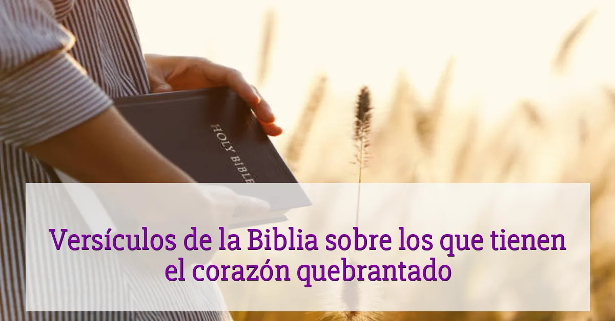 Versículos de la Biblia sobre los que tienen el corazón quebrantado