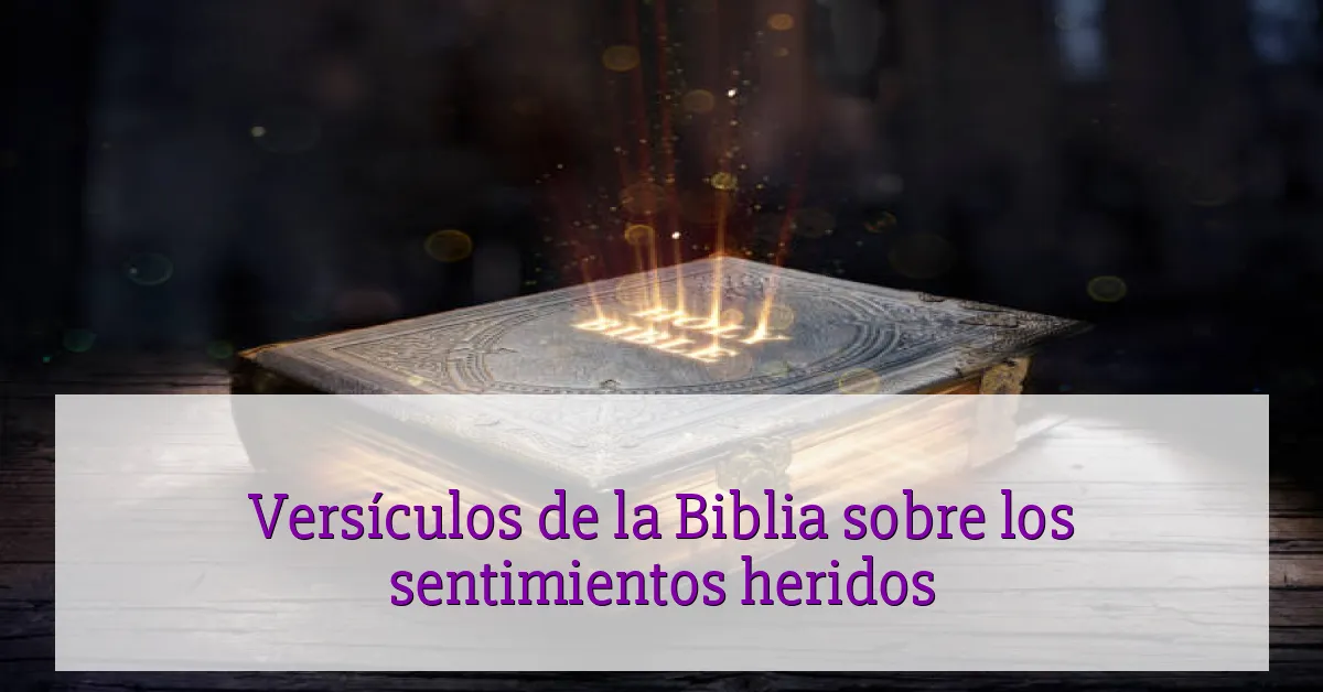Versículos de la Biblia sobre los sentimientos heridos