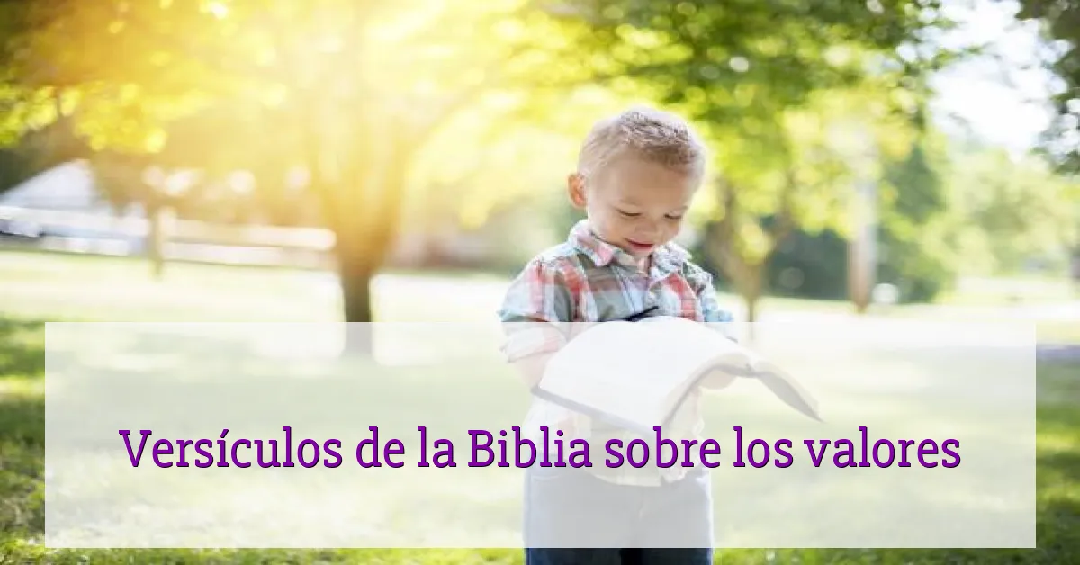 Versículos de la Biblia sobre los valores