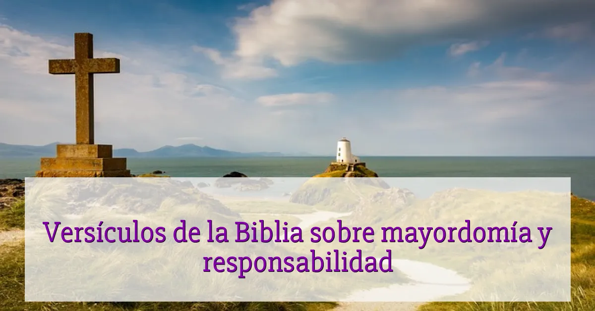 Versículos de la Biblia sobre mayordomía y responsabilidad