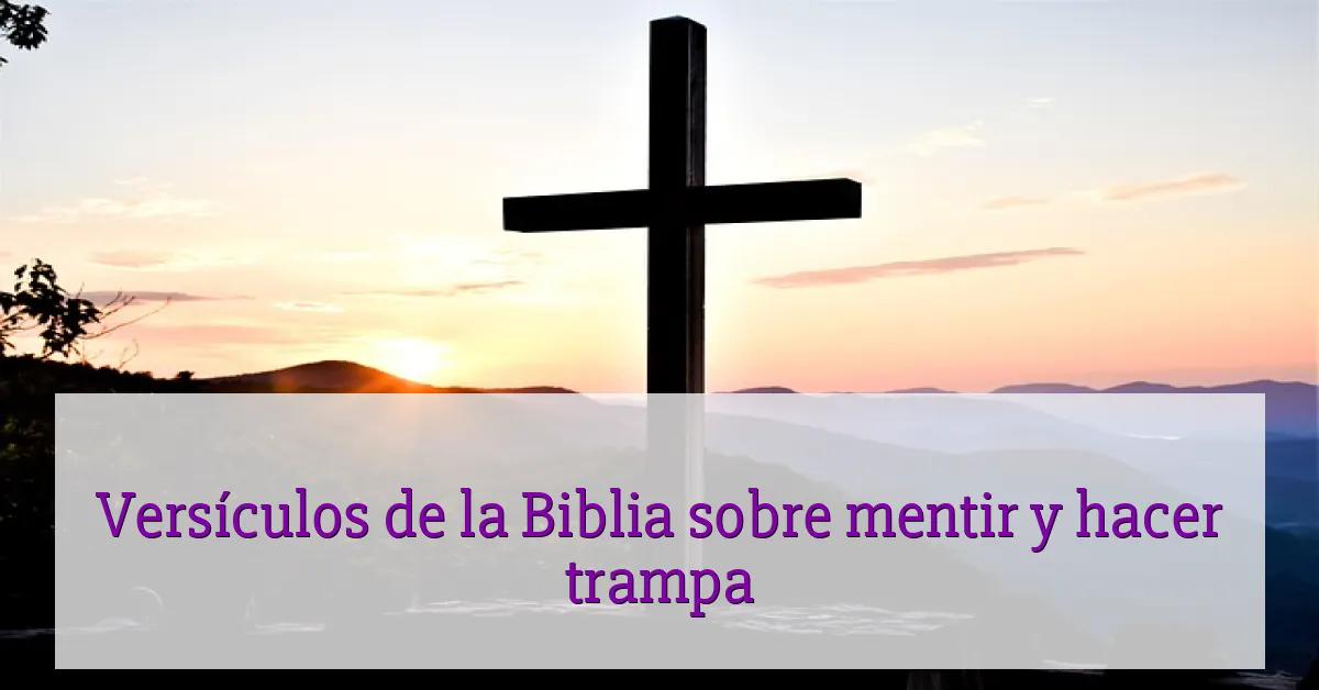 Versículos de la Biblia sobre mentir y hacer trampa