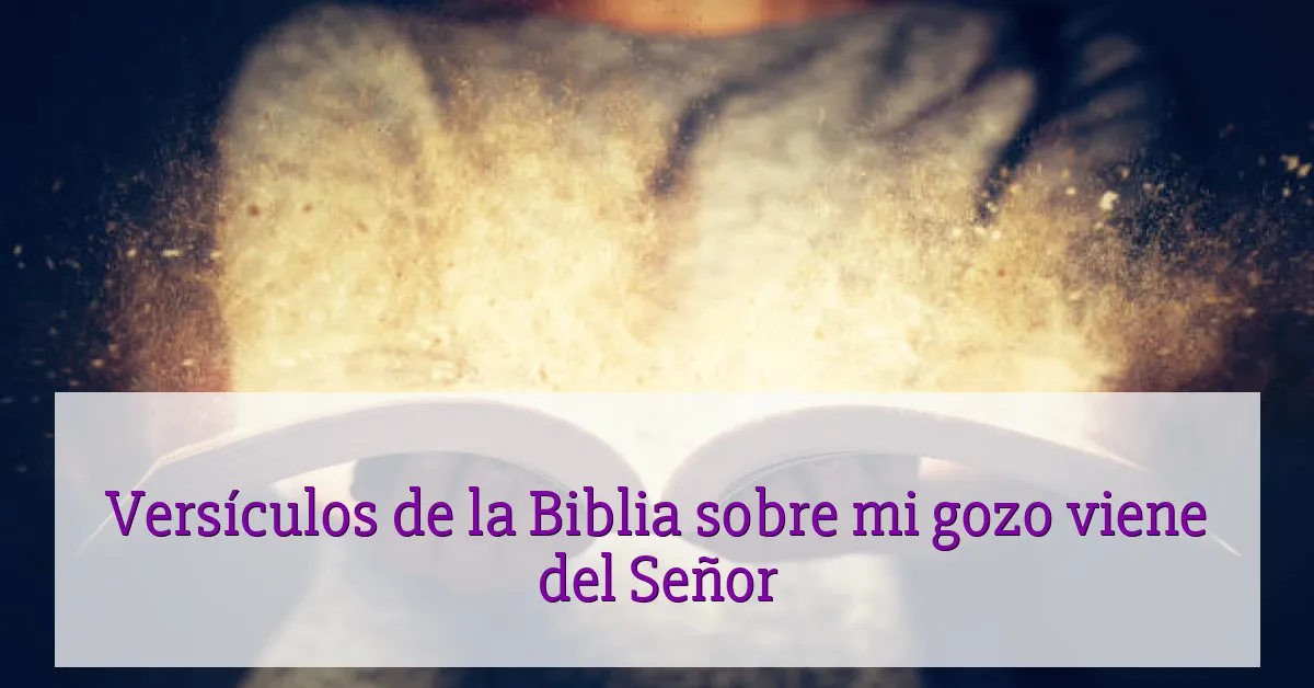 Versículos de la Biblia sobre mi gozo viene del Señor