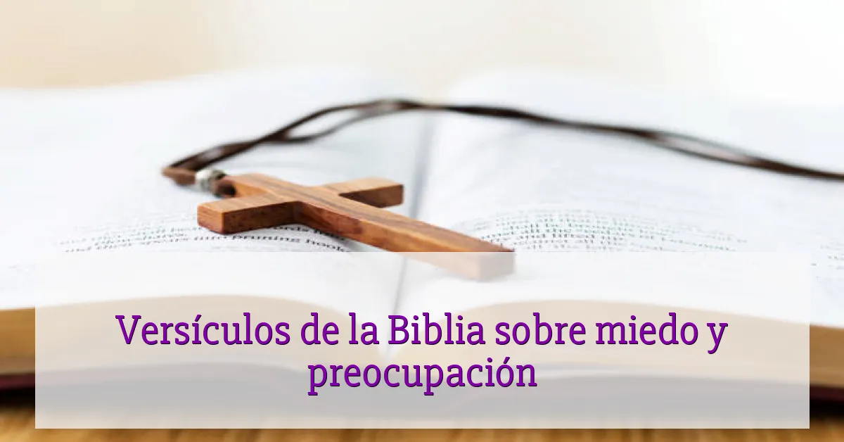 Versículos de la Biblia sobre miedo y preocupación