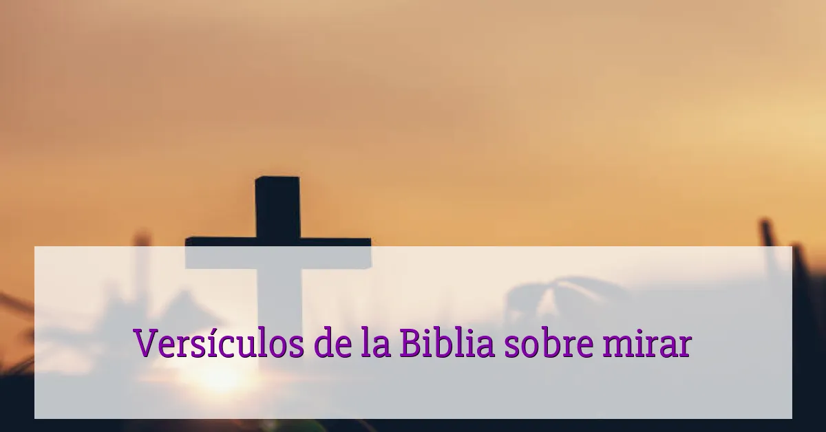 Versículos de la Biblia sobre mirar