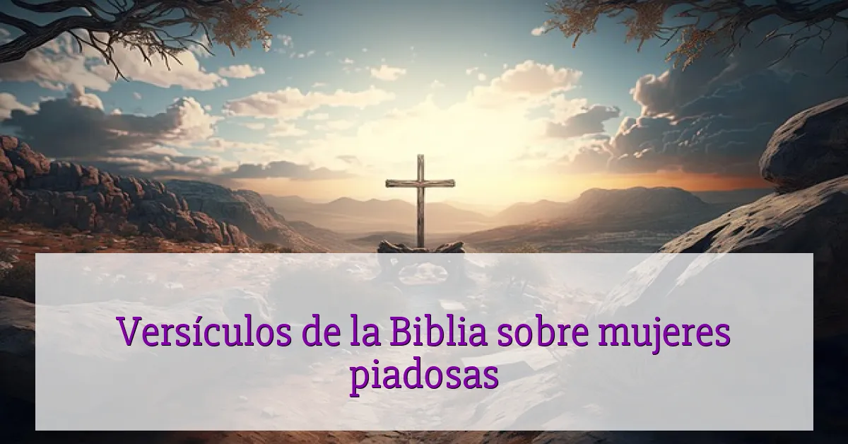 Versículos de la Biblia sobre mujeres piadosas