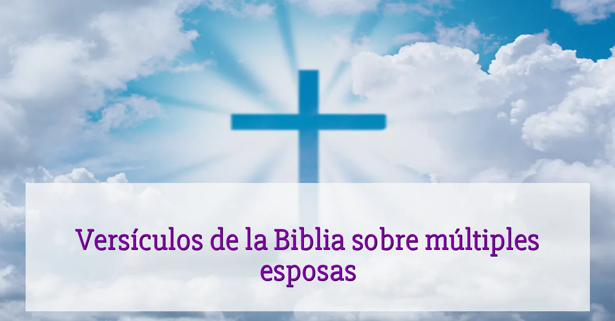 Versículos de la Biblia sobre múltiples esposas