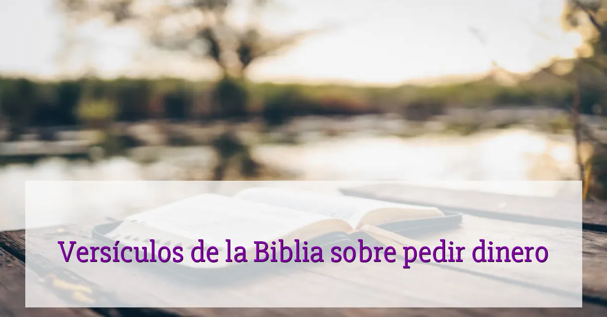 Versículos de la Biblia sobre pedir dinero