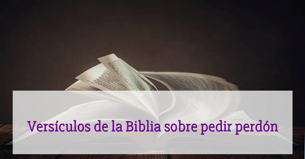 Versículos de la Biblia sobre pedir perdón
