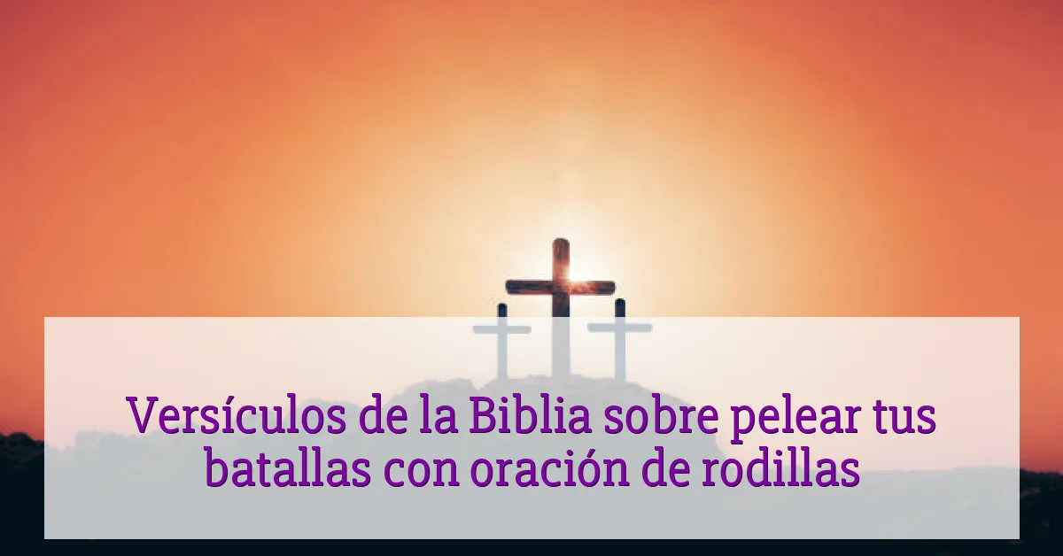 Versículos de la Biblia sobre pelear tus batallas con oración de rodillas