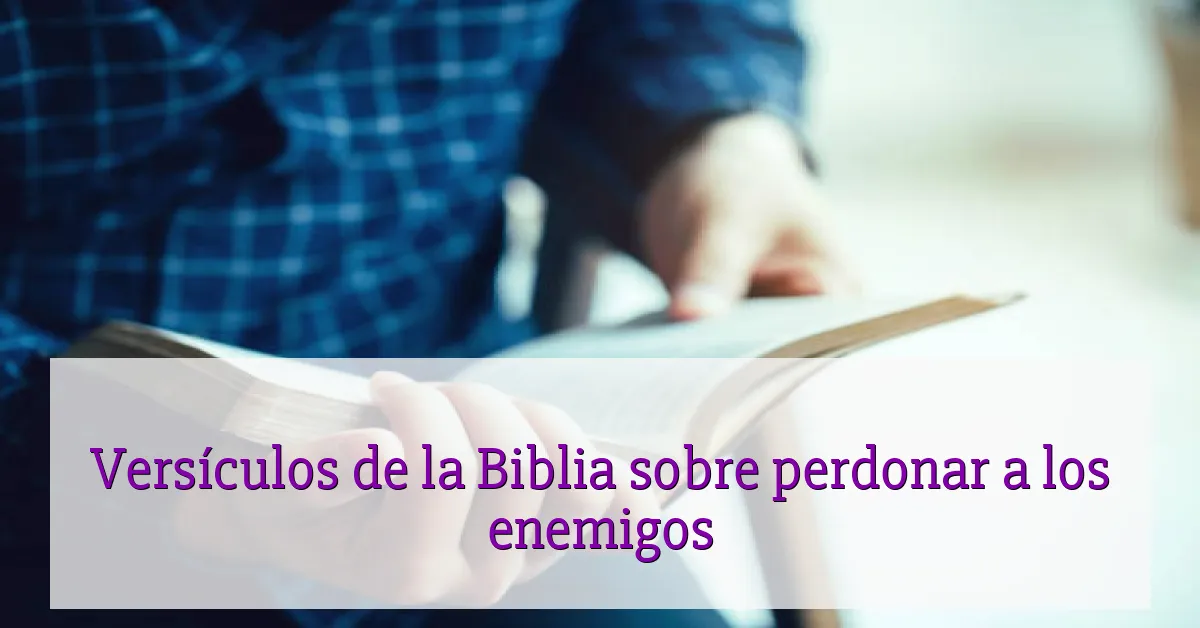 Versículos de la Biblia sobre perdonar a los enemigos