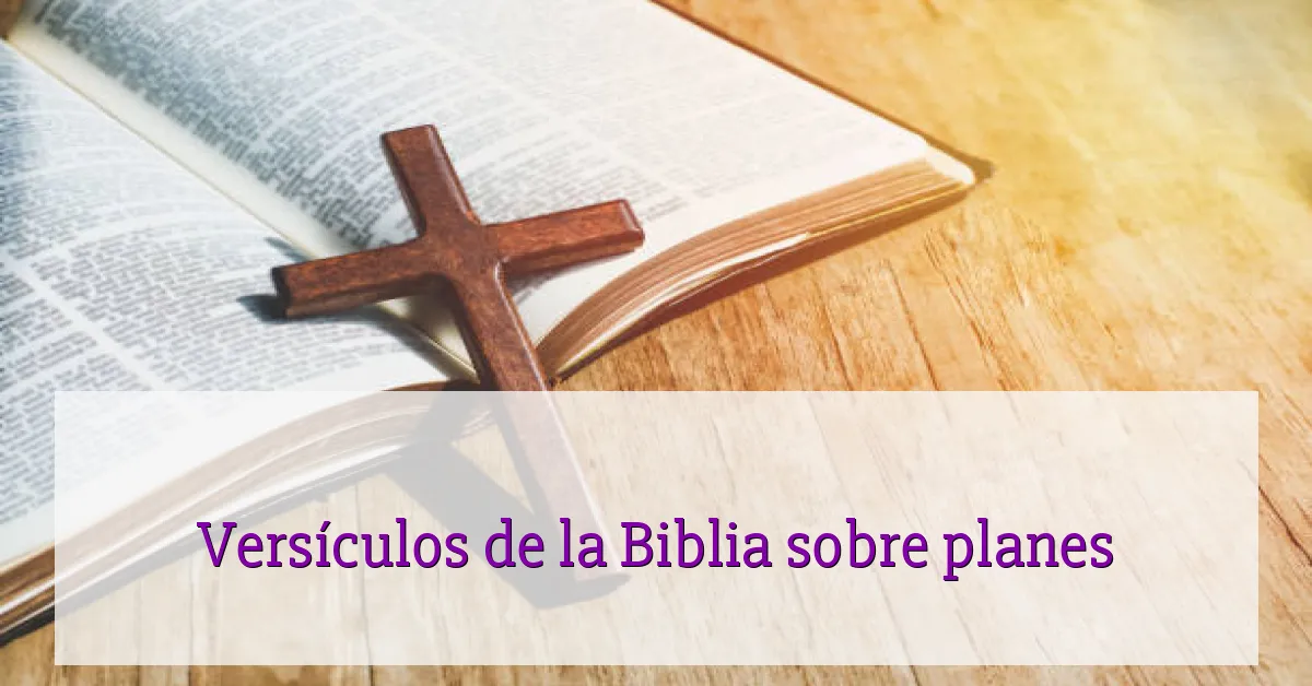 Versículos de la Biblia sobre planes